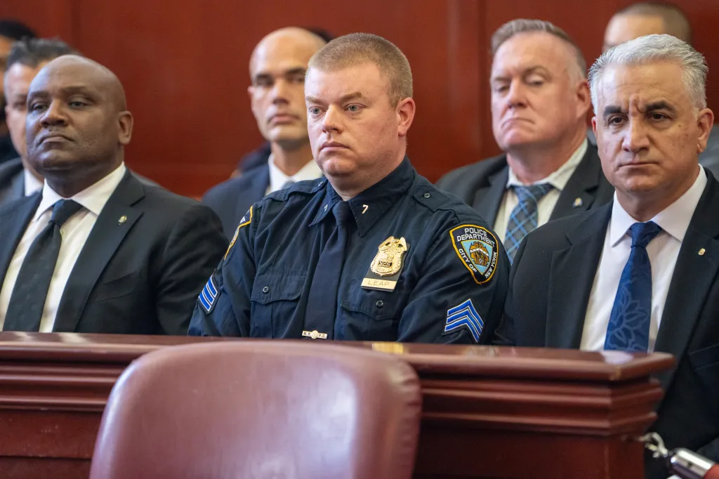 Sargent Christopher Leap in court during a sentencing.