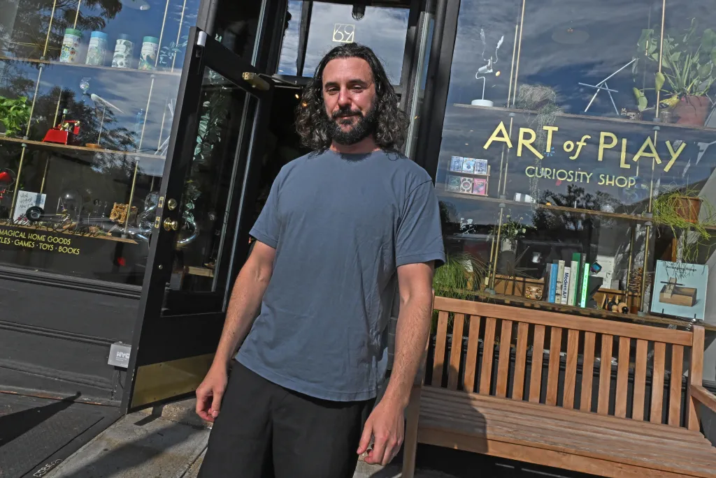 Adam Rubin, the owner of Art of Play in Brooklyn Heights.