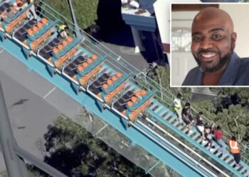 Four kids hospitalized after Six Flags dad Hassan Kariem struck riders as he plummeted from coaster: cops