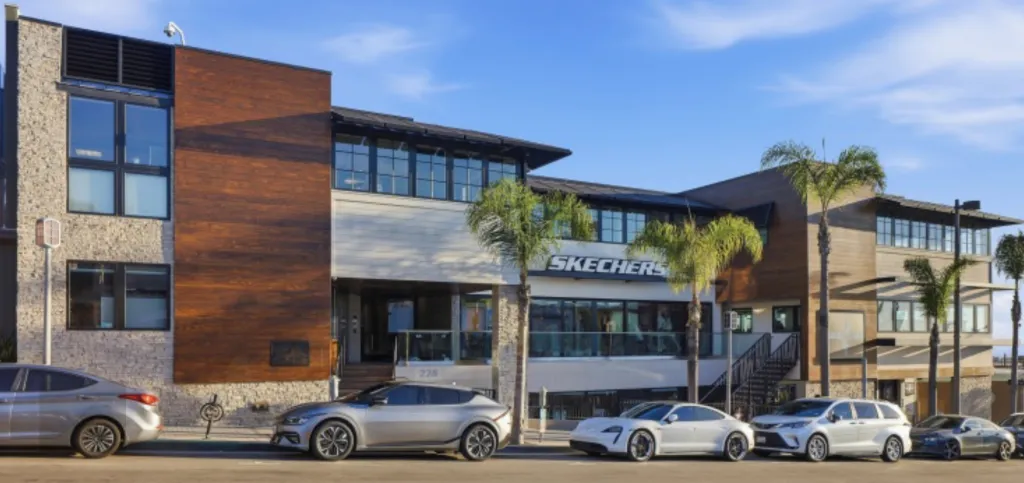 Rendering of the Skechers corporate headquarters in Manhattan Beach.