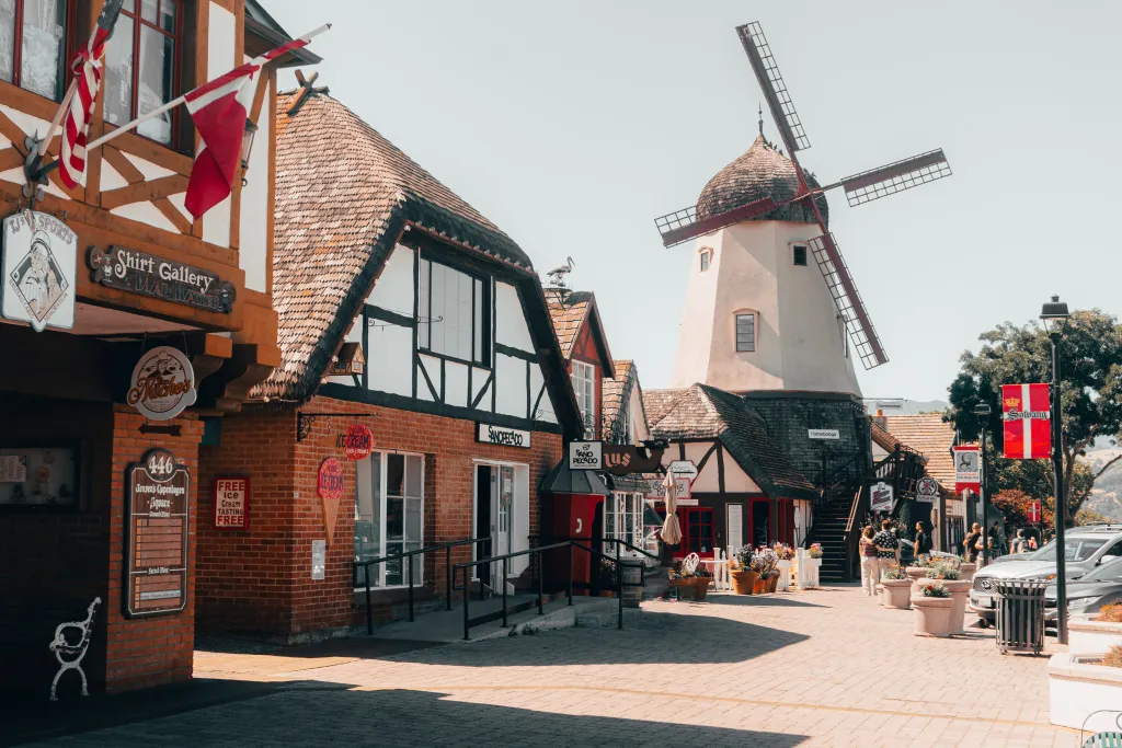 A view of Windmill Street in Solvang.