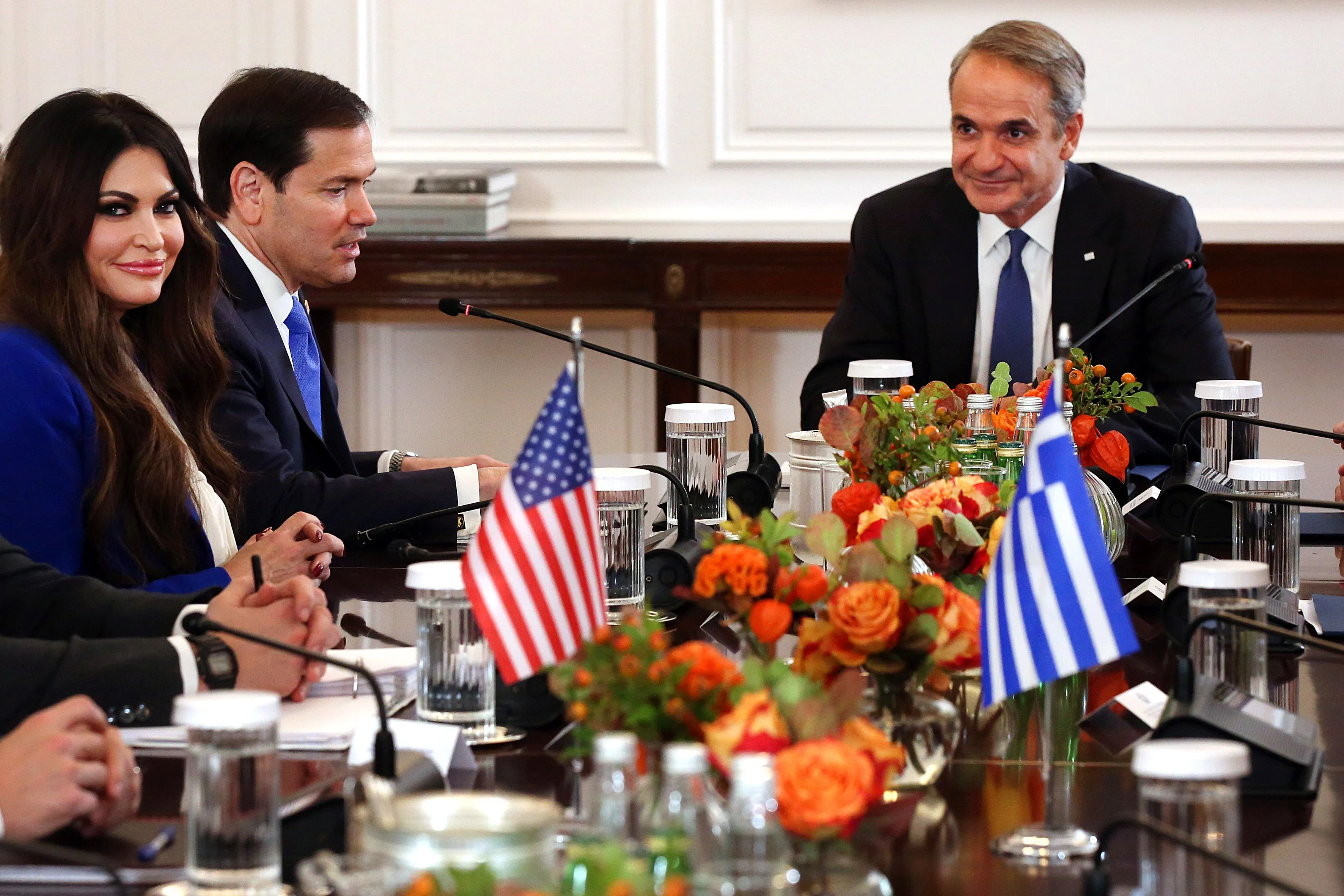 Kimberly Guilfoyle, Kyriakos Mitsotakis, US Secretary of State Marco Rubio 