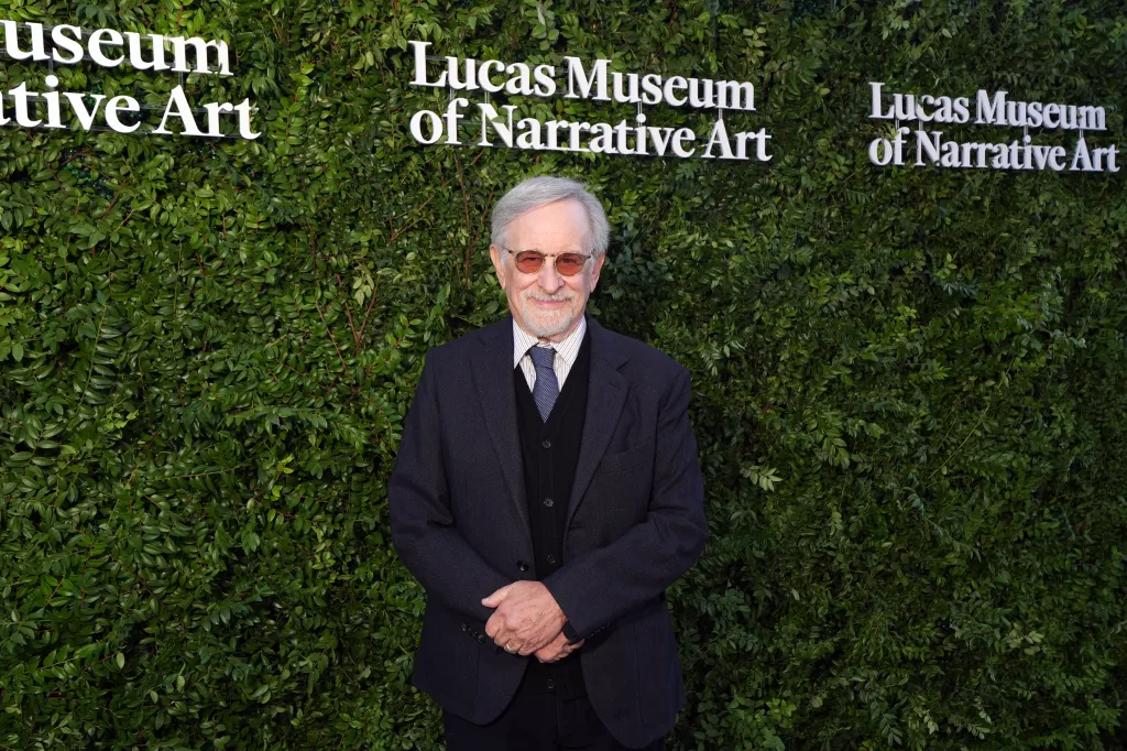 Steven Spielberg attends the Lucas Museum of Narrative Art Opening Night in Los Angeles.