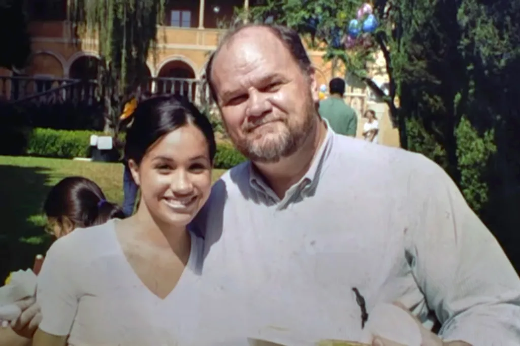 Thomas Markle smiling alongside his daughter, Meghan Markle.