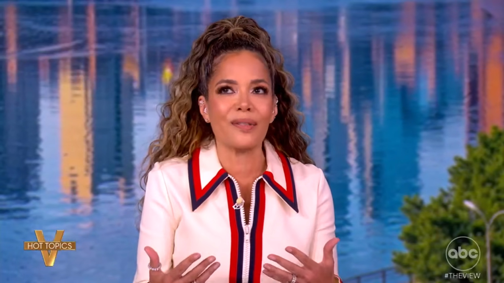 Sunny Hostin speaking on The View.