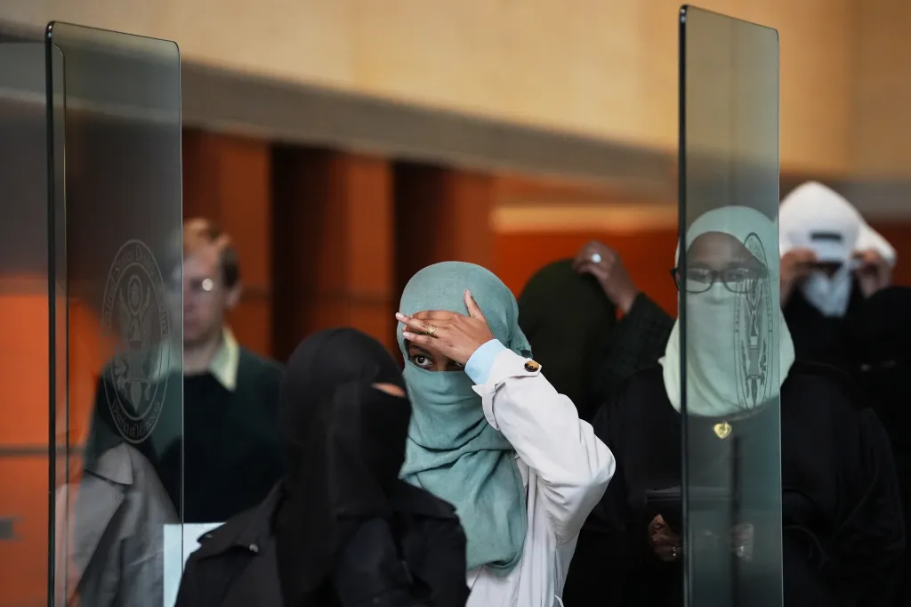 Supporters of Salim Said leave court after he was sentenced to 30 years in prison on Oct. 28, 2026, in Minneapolis.