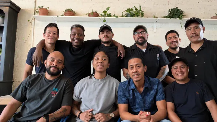Sycamore Kitchen staff posing for a photo.