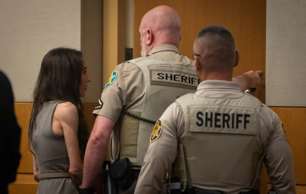 Laura Owens is taken into custody by sheriff's deputies after her sentencing hearing.