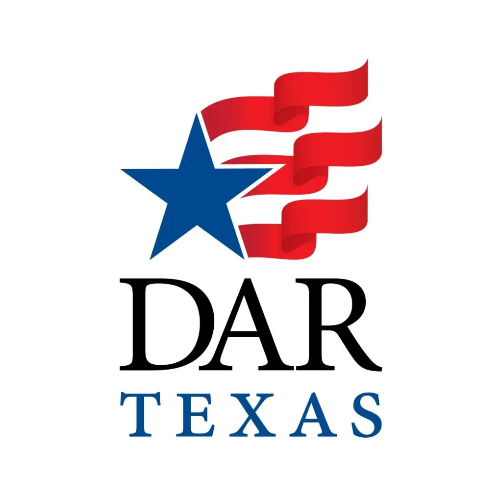 Logo of the Texas Society Daughters of the American Revolution.