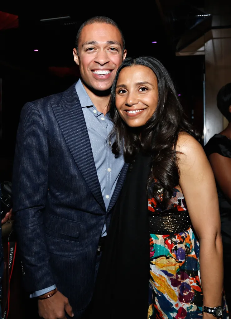 TJ Holmes and Marilee Fiebig pose together at an event.