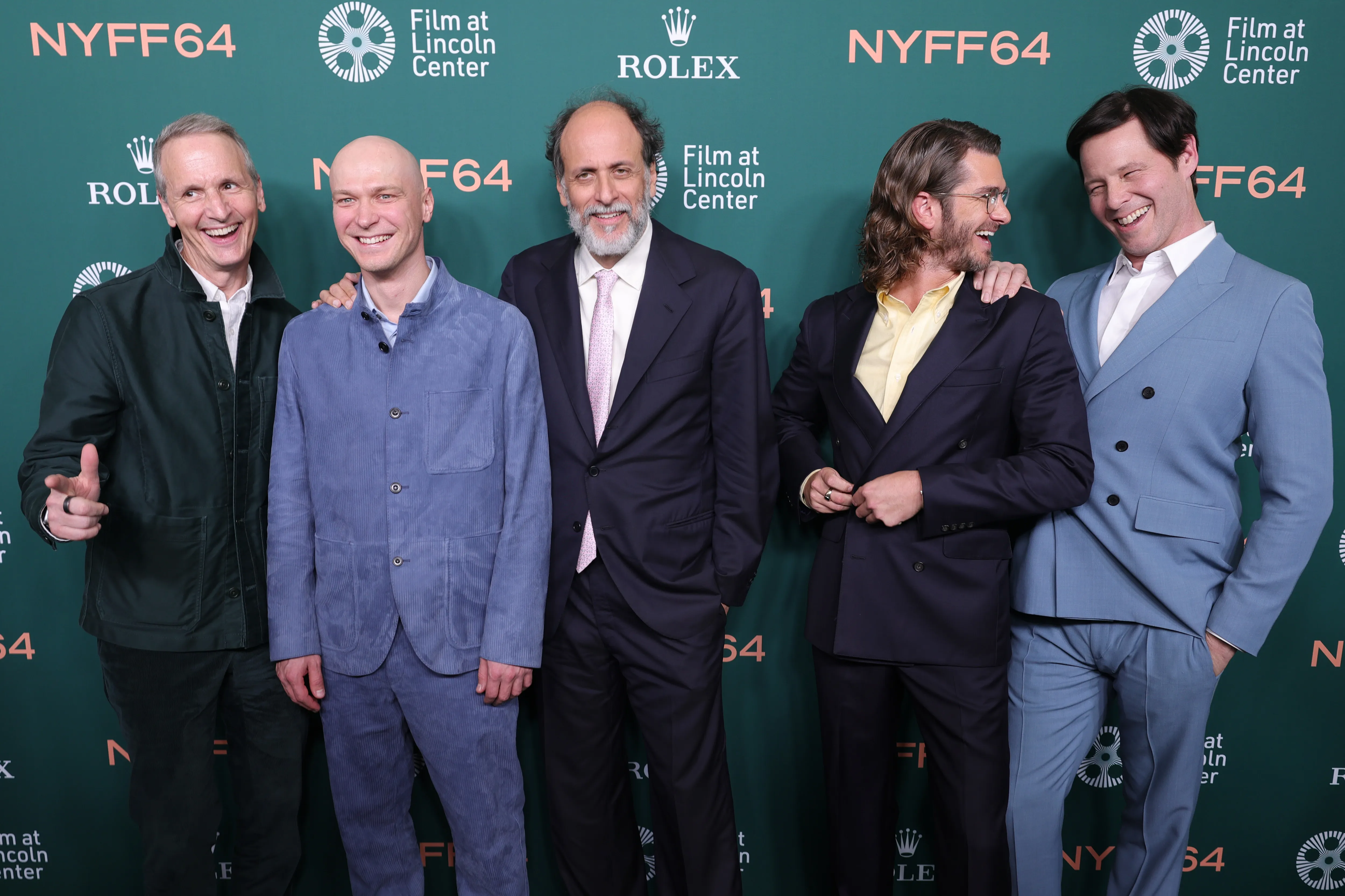 Tom Quinn, Yura Borisov, Luca Guadagnino, Andrew Garfield and Ike Barinholtz.