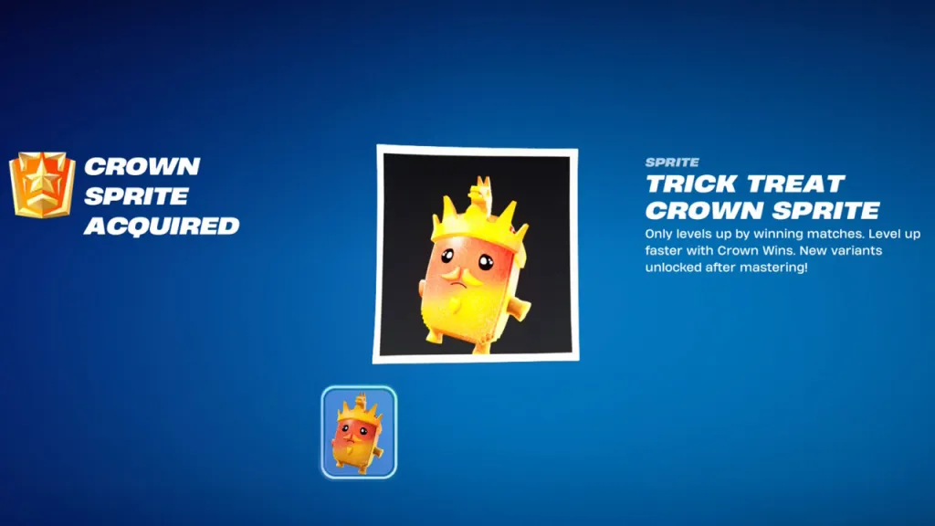Trick or Treat Crown Sprite Unlocked Fortnite