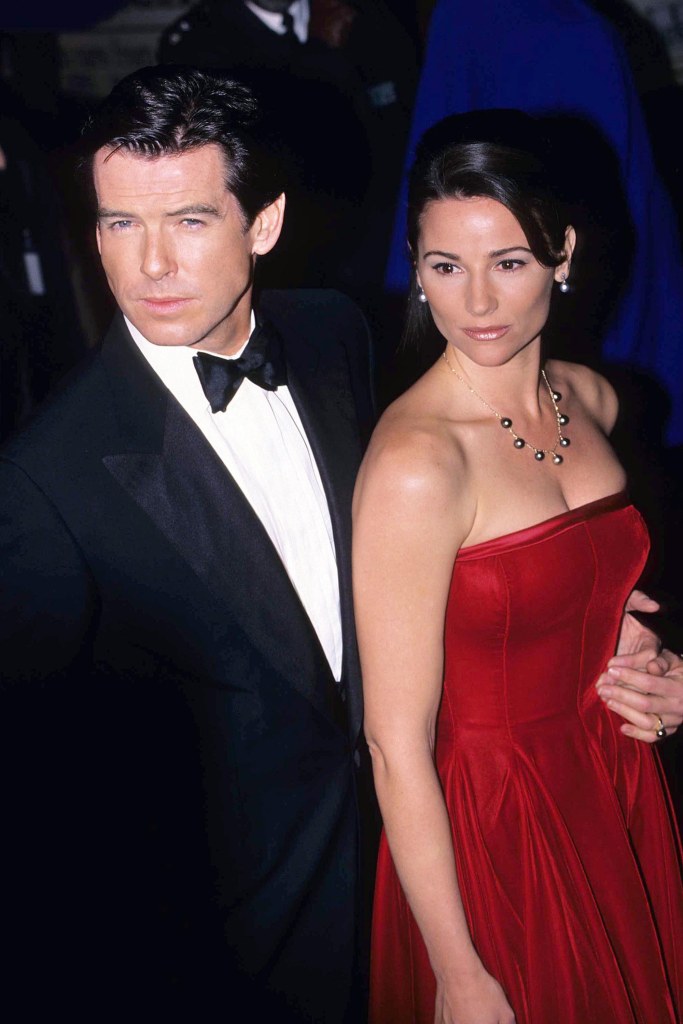 Pierce Brosnan and Keely Shaye Smith at a film premiere.