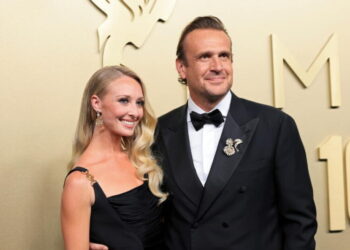 Jason Segel and Kayla Radomski say ‘I Do’ at the Huntington a year after engagement