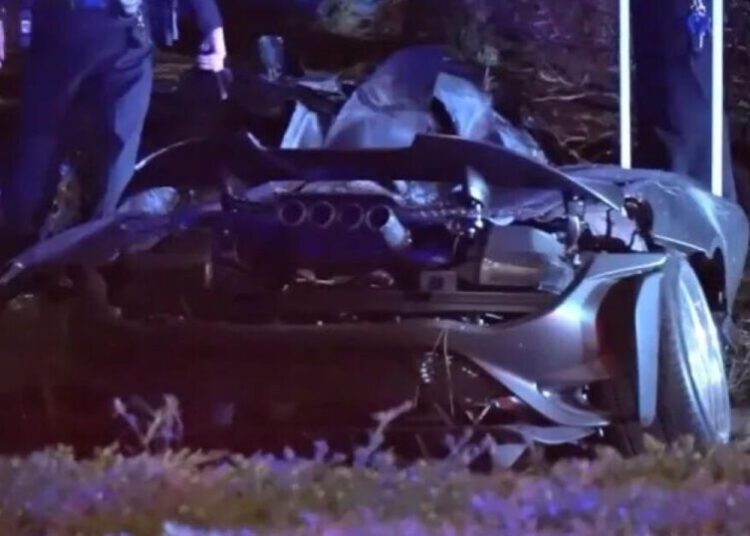 High-end sports car spontaneously ignites in police storage after crash that killed OC influencer