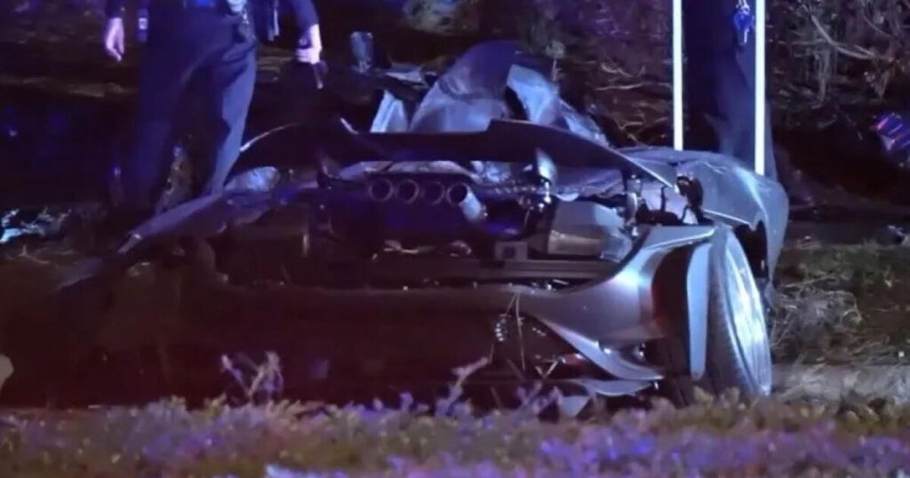 High-end sports car spontaneously ignites in police storage after crash that killed OC influencer
