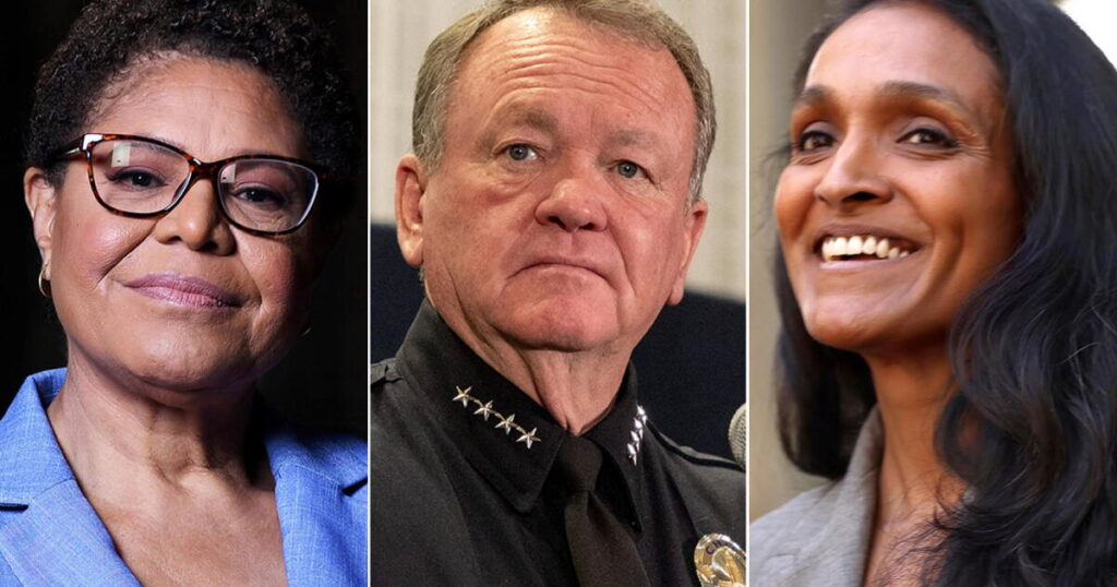 LAPD chief becomes polarizing figure as Bass and Raman diverge on handling of police