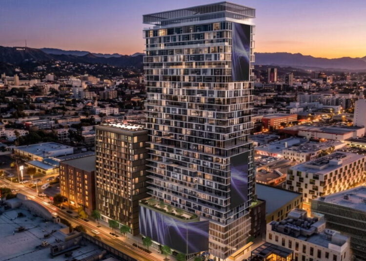 A former concrete plant site could become West Hollywood’s tallest tower