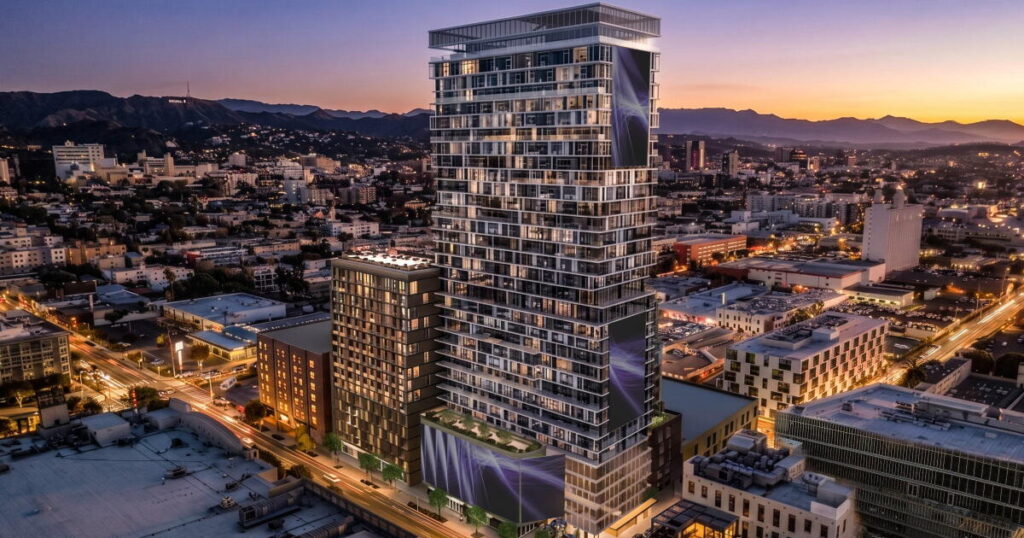 A former concrete plant site could become West Hollywood’s tallest tower
