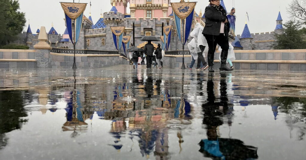 Torrential rains hit Orange County, sends visitors scrambling for cover at Disneyland