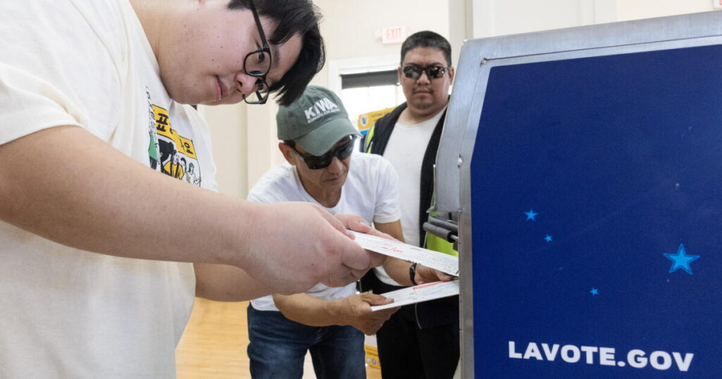 California votes. Trump’s Justice Department panics