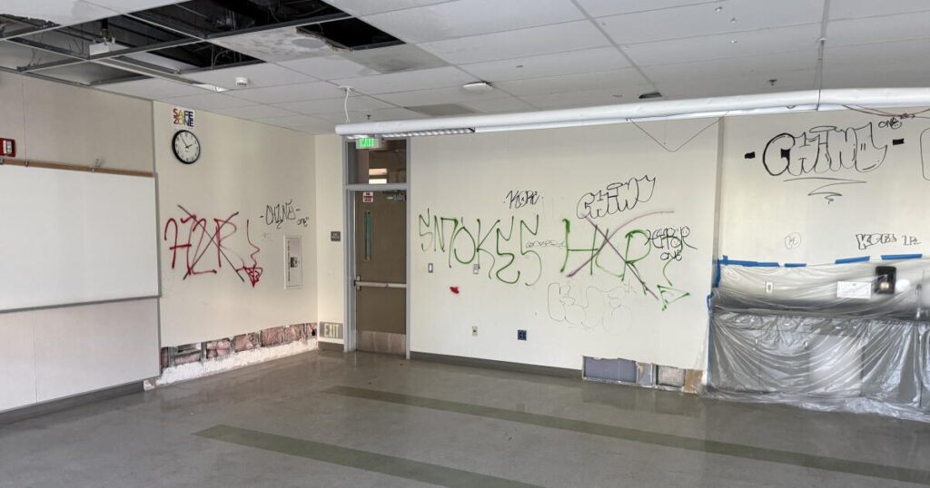 A $34-million school, zero students. Why LAUSD can’t put a vacant, vandalized campus to use