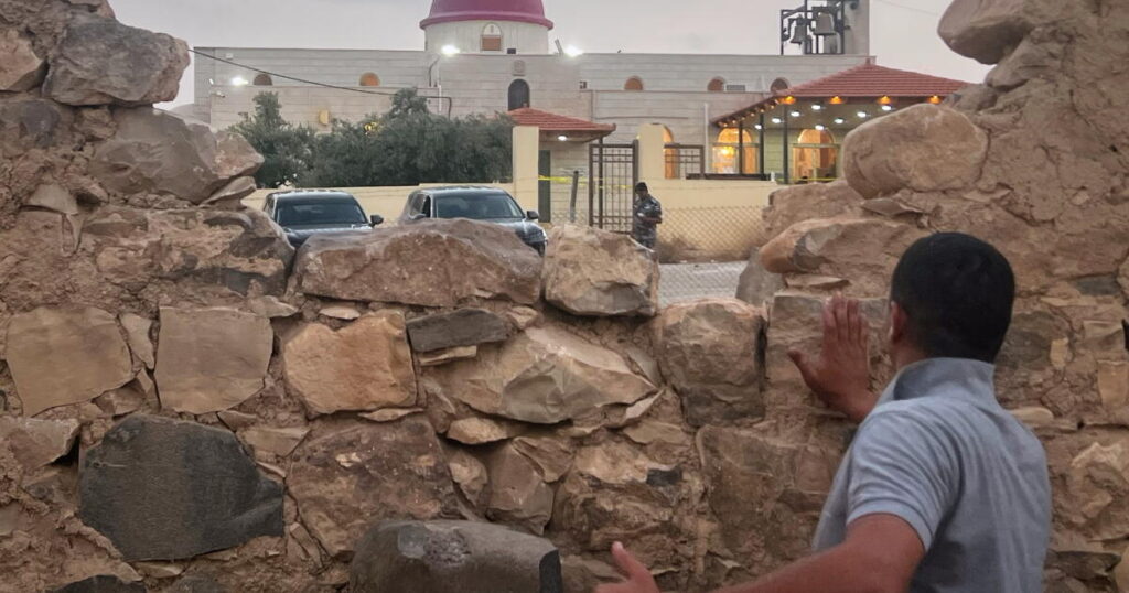 Gunmen open fire at a church during a funeral in Jordan, killing 7 and wounding 34