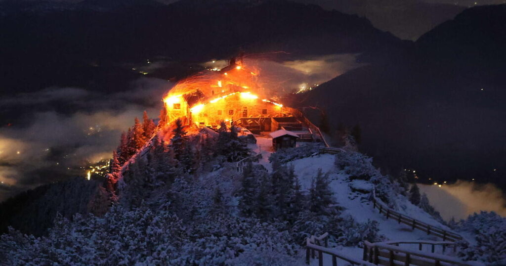 A fire devastates the Eagle’s Nest retreat built for Hitler in Germany. A suspect is detained
