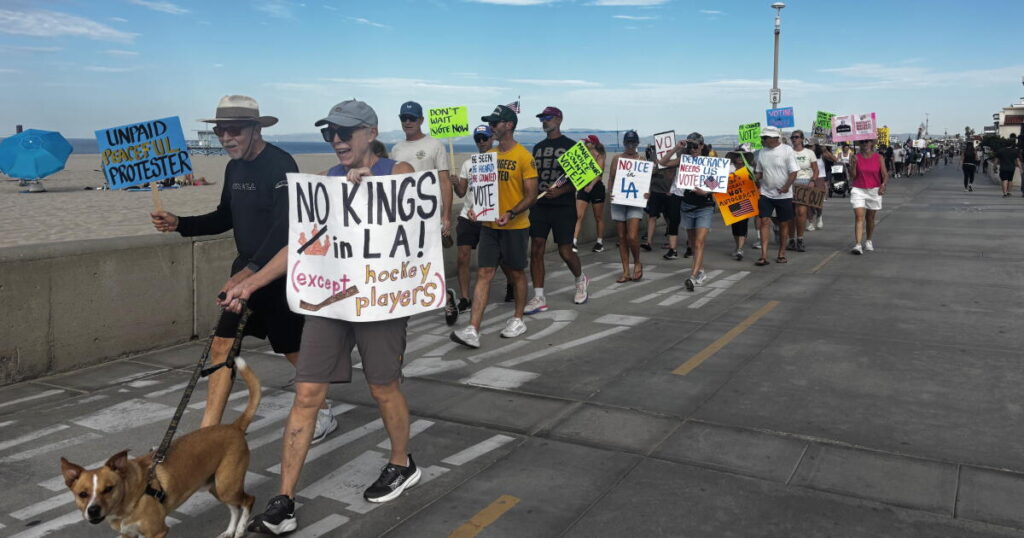‘No Kings’ protesters across SoCal and the nation rally behind voter participation