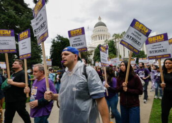 Thousands of California state workers walk off the job in contract dispute with Newsom