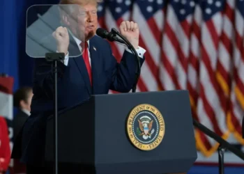 Trump ogles at celebrity’s ‘beautiful’ rear end during Michigan rally: ‘Hard to miss!’