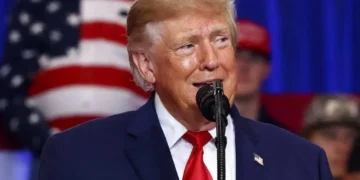 ‘Is that okay?’ Trump startled as loud noises disrupt Texas rally