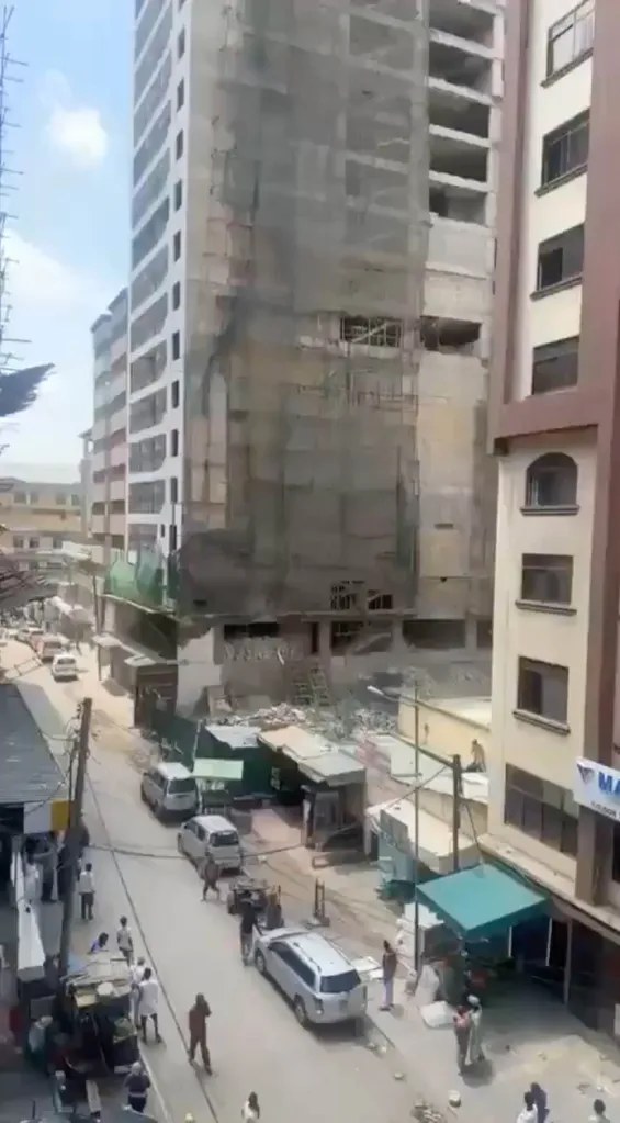 An 18-story building under construction collapses in Eastleigh, Nairobi, Kenya.