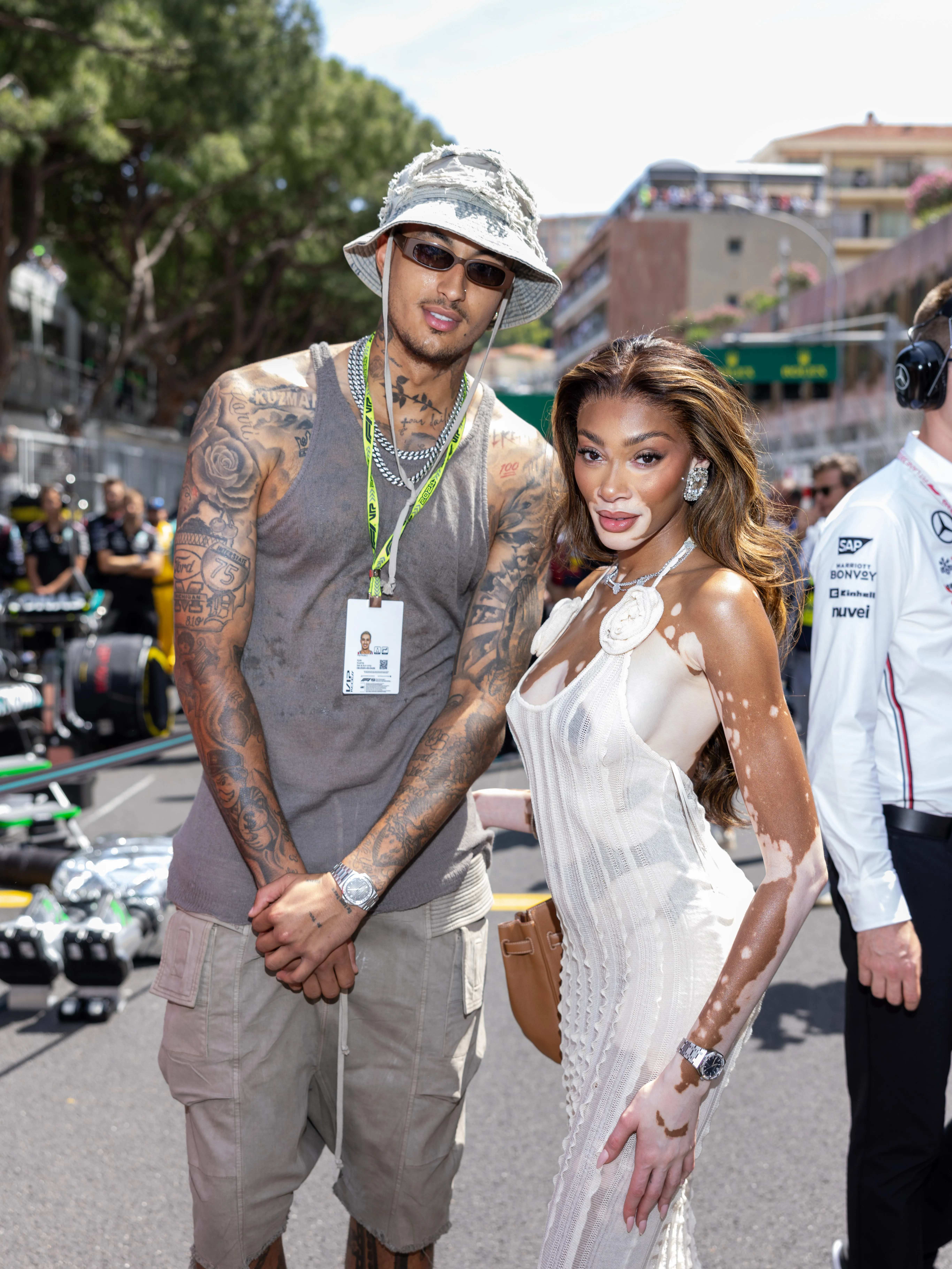 Winnie Harlow and Kyle Kuzma attend the F1 Grand Prix of Monaco.
