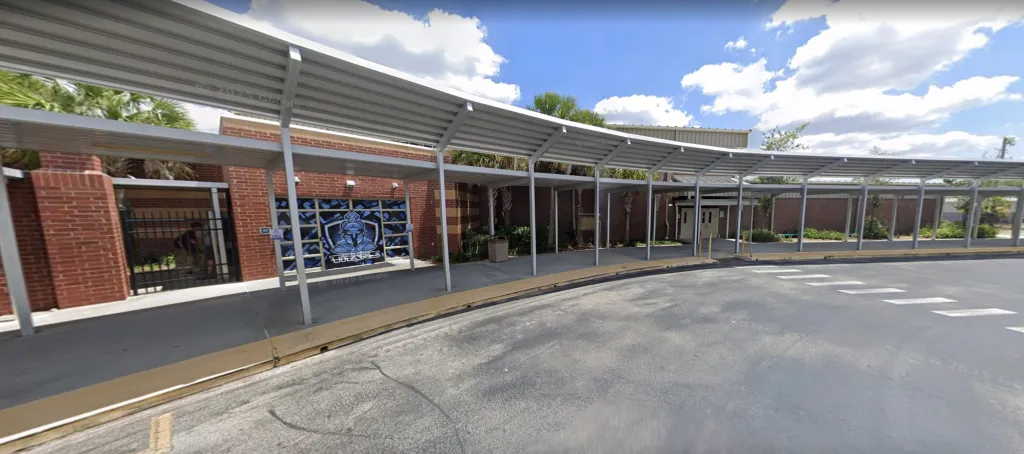 Exterior view of Tuskawilla Middle School in Oviedo, Florida.