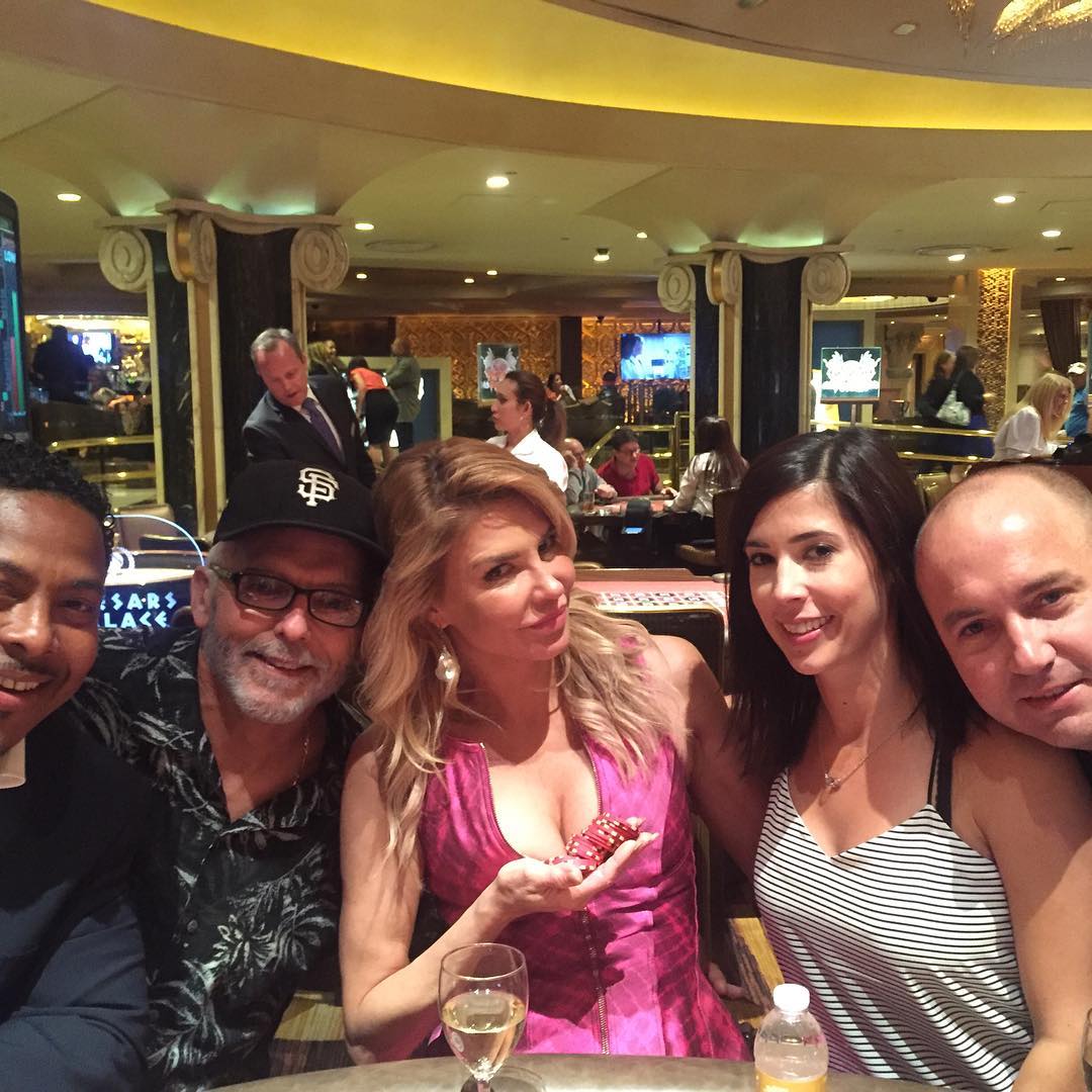 Brandi Glanville and dad.