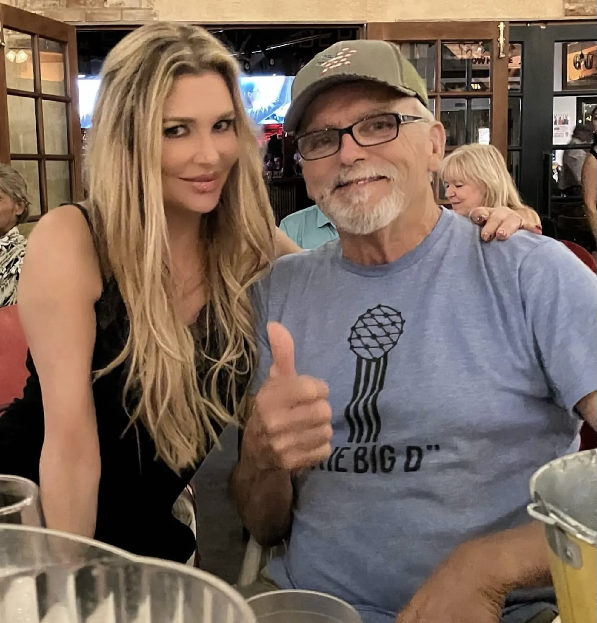 Brandi Glanville and her father.