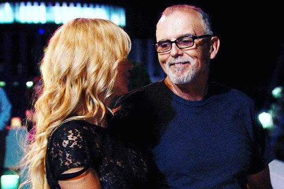 Brandi Glanville and dad.