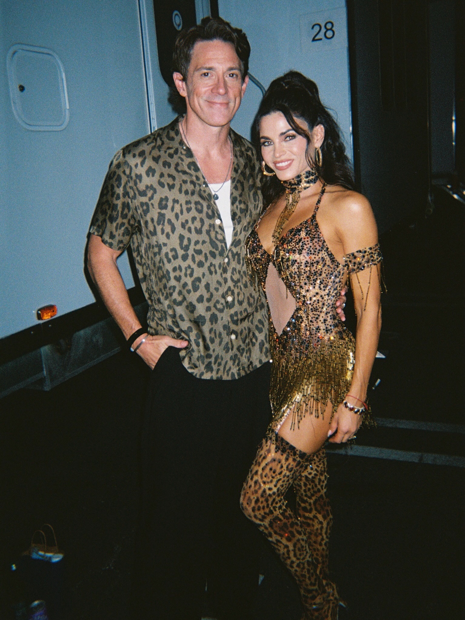 Jenna Dewan and her fiance Steve Kazee pose together.