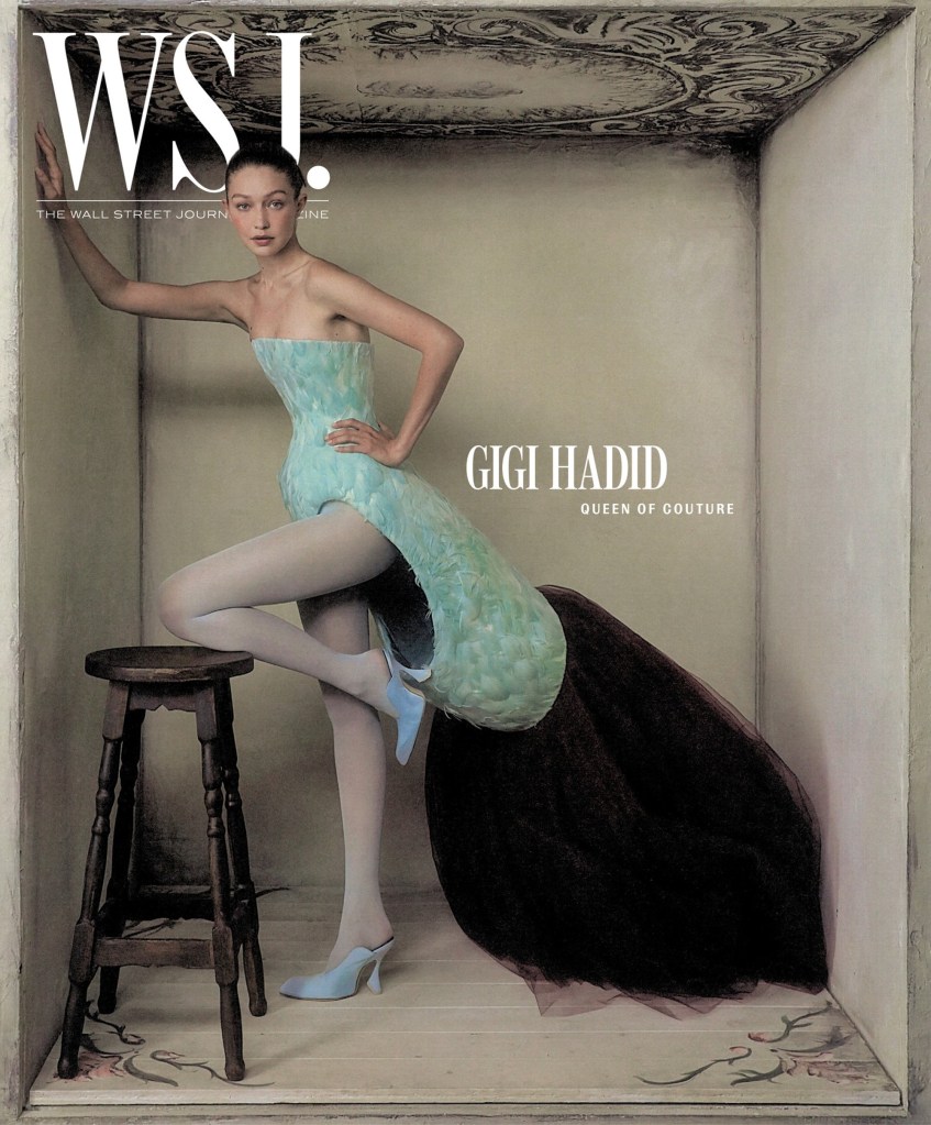 Gigi Hadid on the cover of WSJ Magazine.