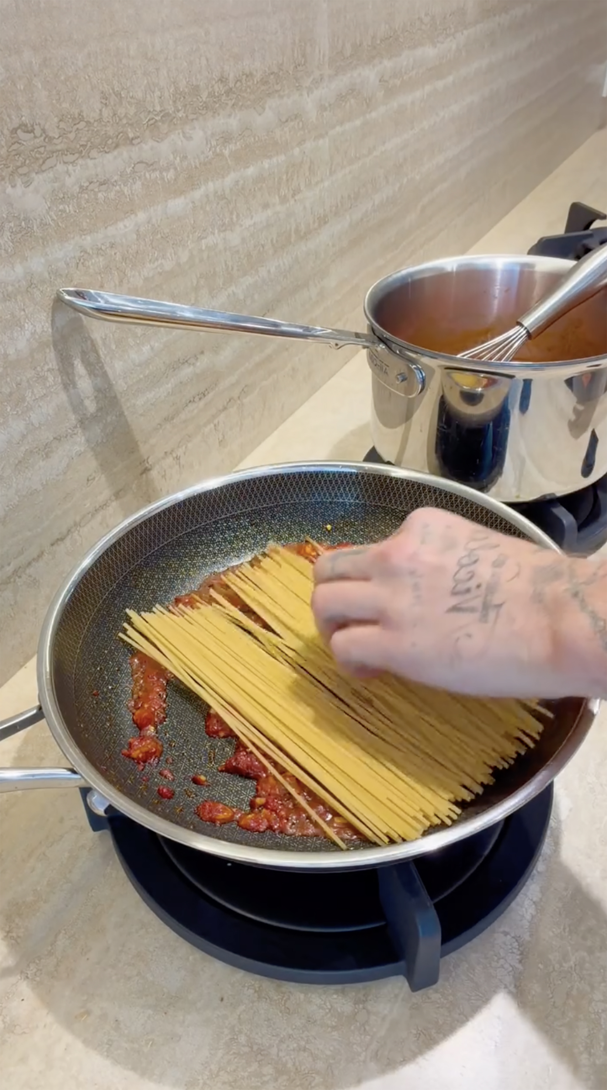Brooklyn Beckham cooking video.